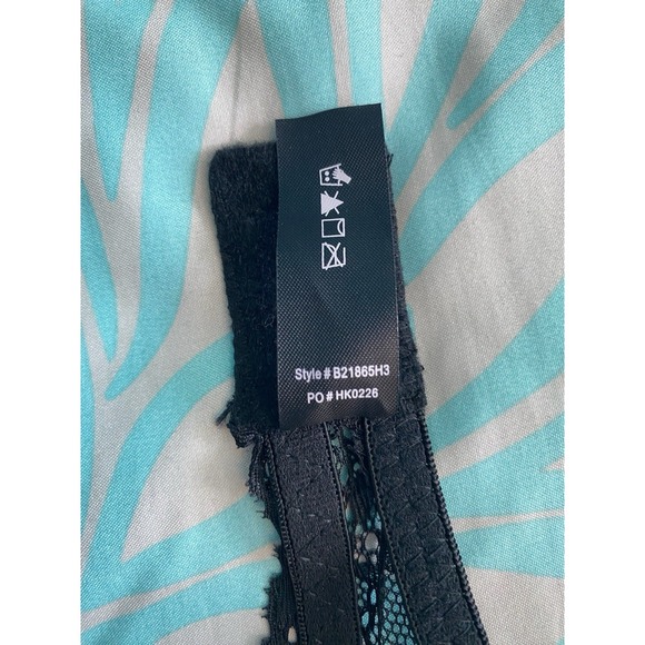 Women's Rene Rofe Push Up Black Lace Underwire Bra #B21865H3 34C New No Tags - Picture 7 of 11